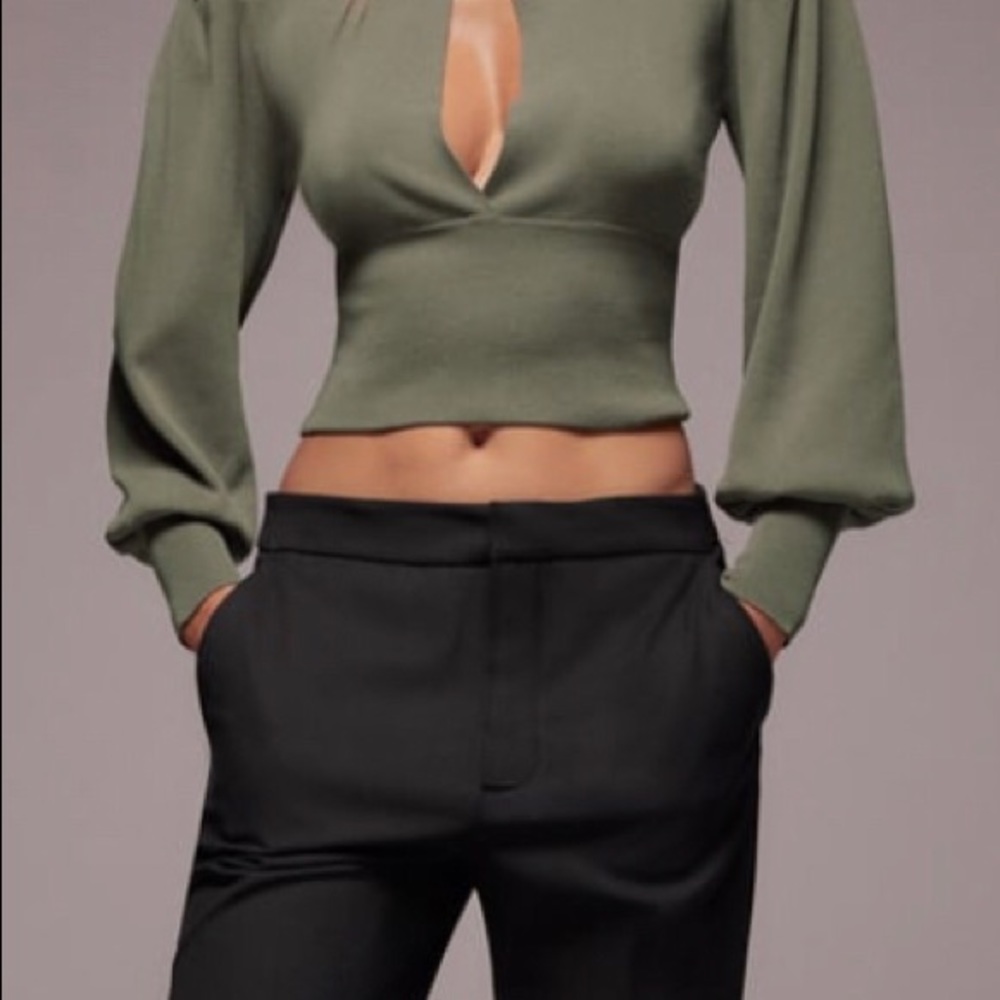 ZARA knit top with opening